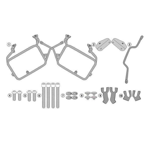 Portavaligie laterale staffe Givi Monokey Yamaha Tenere 700 2019-2020