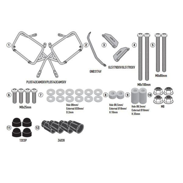 Pannier holder side-cases Givi Monokey Cam-Side BMW R1300GS 2023-2024