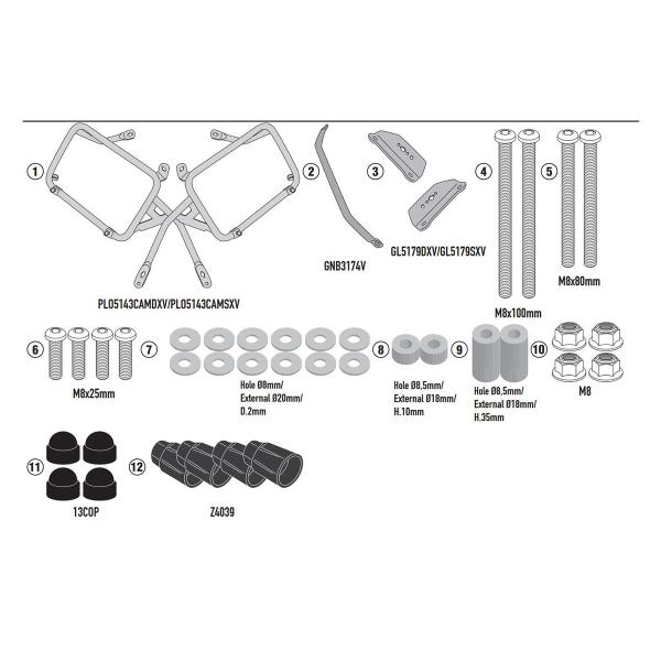 Pannier holder side-cases Givi Monokey BMW R1300GS 2023-2024