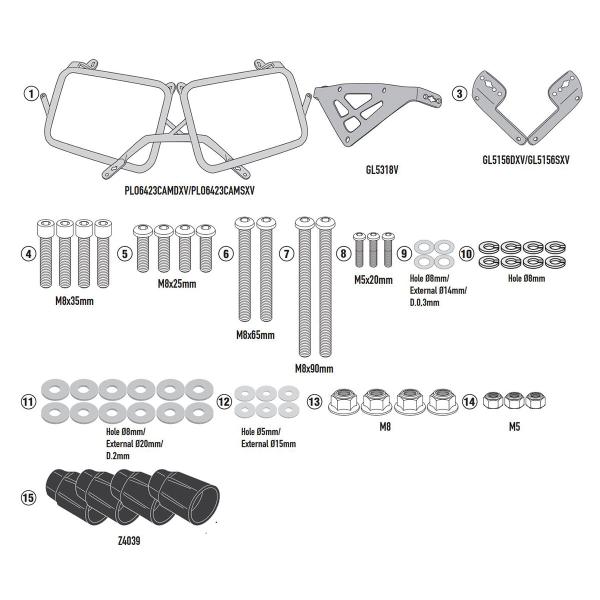 Portavaligie laterale staffe Givi Monokey Cam-Side Triumph Tiger 1200GT Explorer 2022