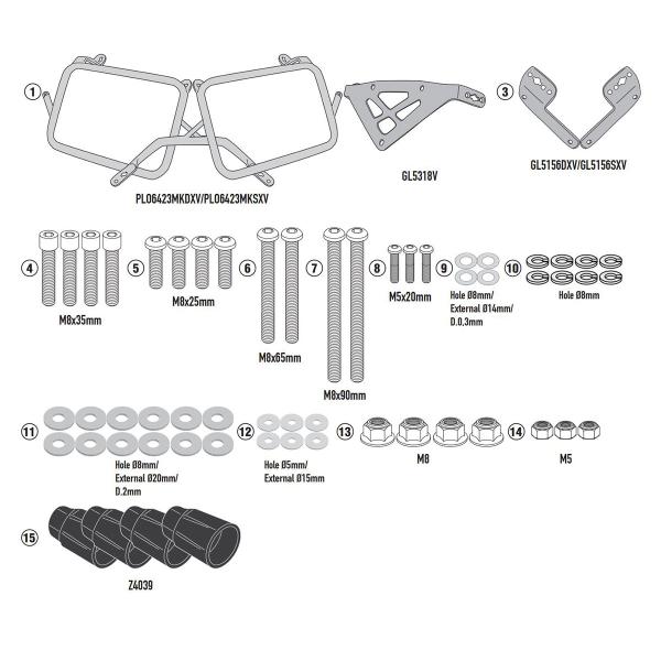 Portavaligie laterale staffe Givi Monokey Triumph Tiger 1200 Rally Explorer 2022-2023