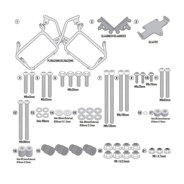 Pannier holder side-cases Givi Monokey Triumph Tiger 900 2024