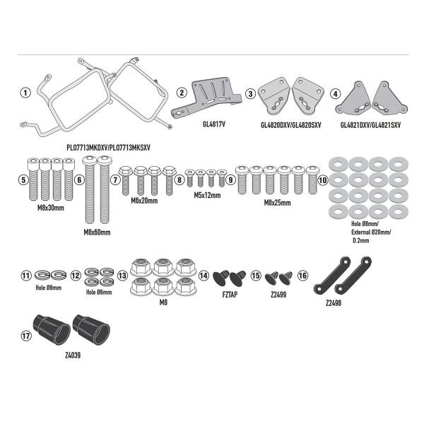 Pannier holder side-cases Givi Monokey Cam-Side KTM 1290 Super Adventure R 2021-2024