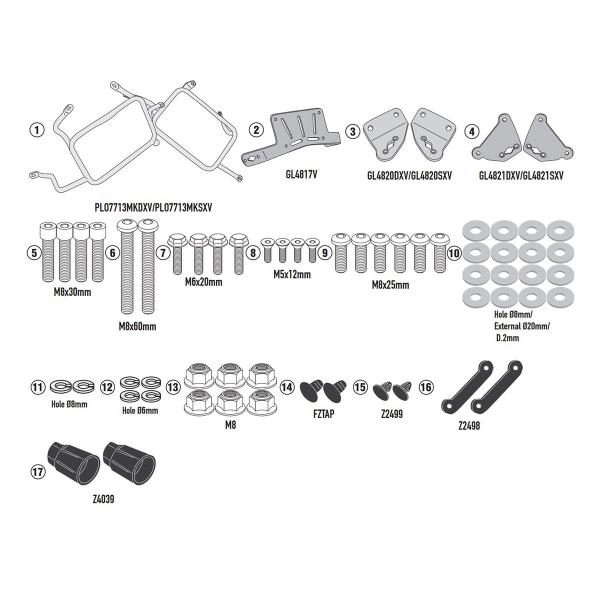 Pannier holder side-cases Givi Monokey KTM 1290 Super Adventure S 2021-2022