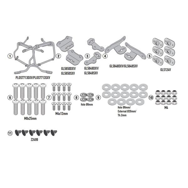 Pannier holder side-cases Givi Monokey Cam-Side KTM 890SMT/Adventure 2023-2024