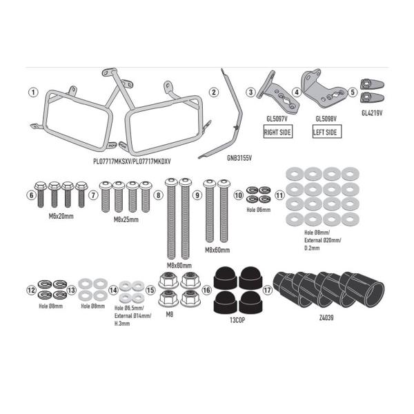 Pannier holder side-cases Givi Monokey KTM 890SMT/Adventure 2023-2024