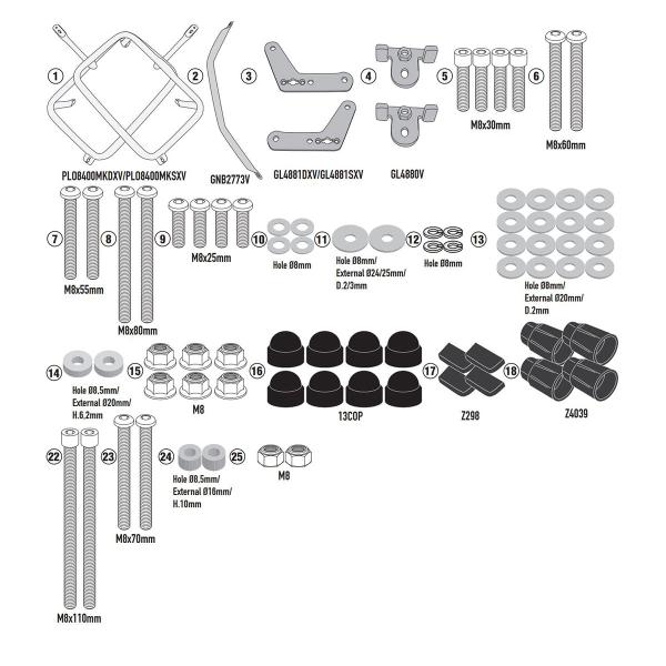 Pannier holder side-cases Givi Monokey Harley Davidson Pan America 1250 2021-2022
