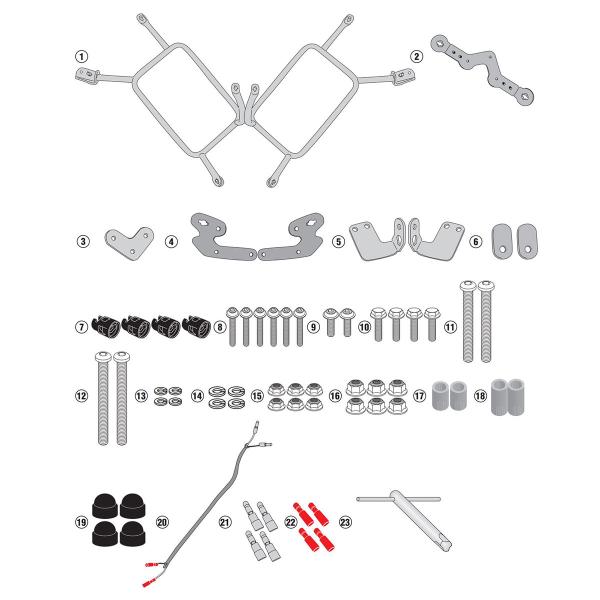 Pannier holder side-cases Givi Monokey Moto Guzzi V85TT 2019-2022