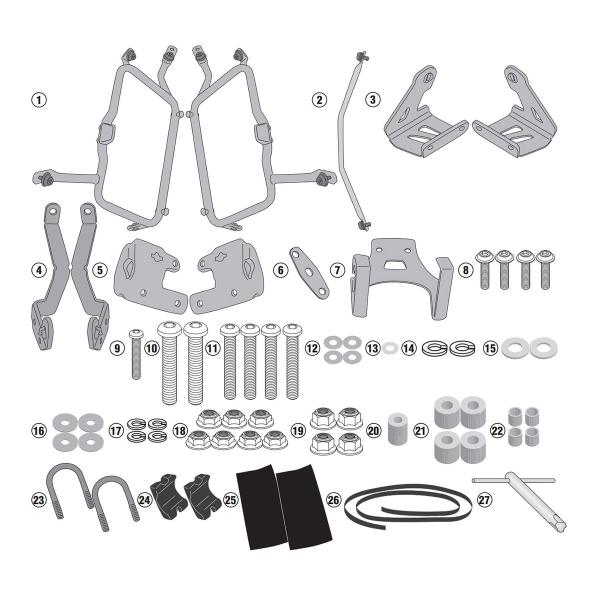 Portavaligie laterale staffe rapide Givi Monokey Side BMW R1250RS 2019-2022