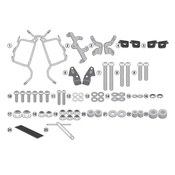 Pannier holder rapid side-cases Givi Monokey o Retro Fit BMW F850GS Adventure 2019-2022