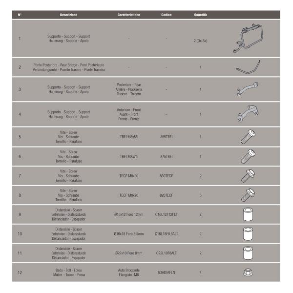 Pannier holder rapid side-cases Givi Monokey o Retro Fit KTM 1090 Adventure 2017-2019