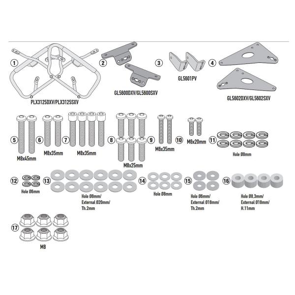 Portavaligie laterale staffe Givi Monokey Side Suzuki Vstrom 800DE 2023-2024