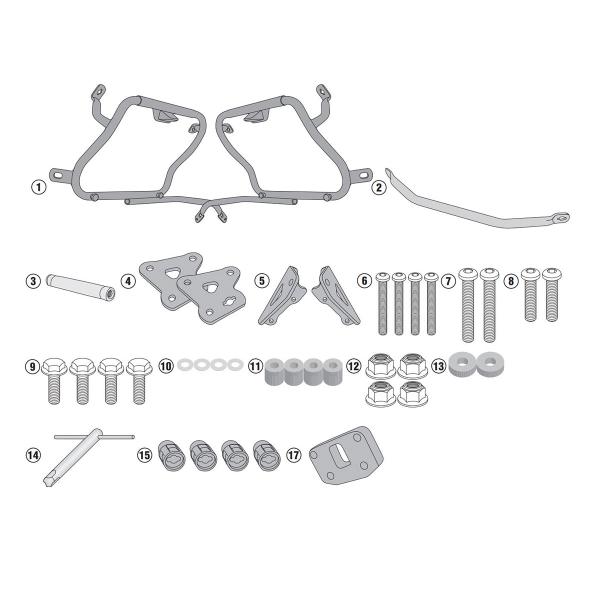 Pannier holder rapid side-cases Givi Monokey Side Yamaha Tracer 700 2020-2022