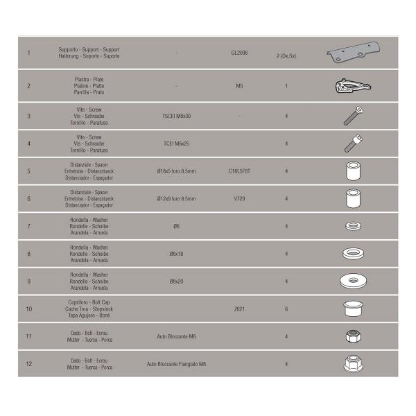 Attacco posteriore bauletto Givi Monokey Honda Crosstourer 1200 /DCT 2012-2019