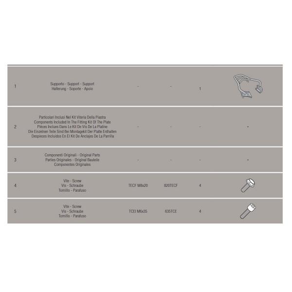 Attacco posteriore bauletto Givi Monolock Honda CBR500R 2013-2015