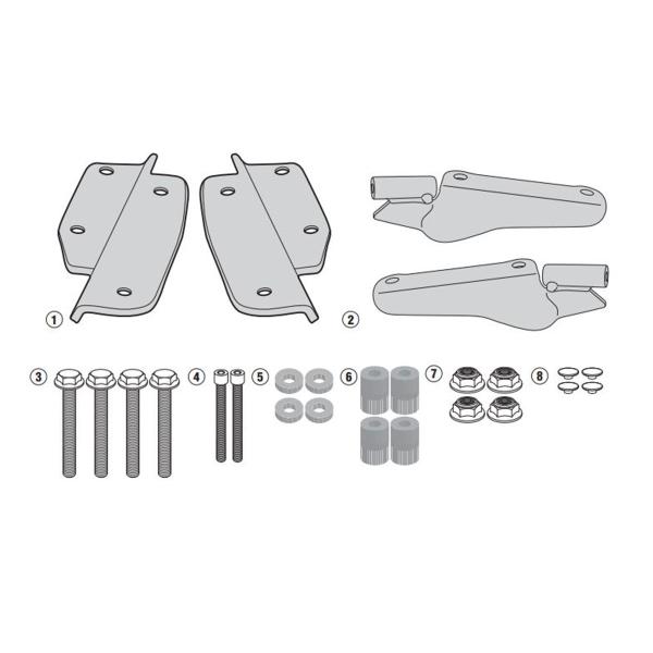 Rear rack Givi top cases Monokey Monolock Honda CRF1000L Africa Twin 2016-2017