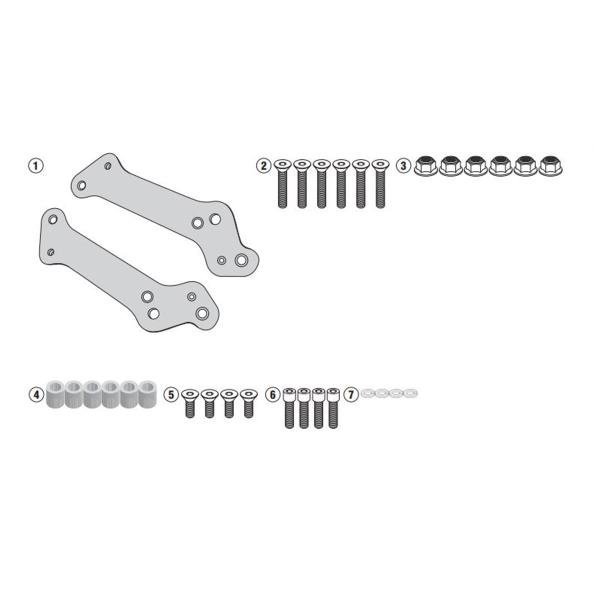 Rear rack Givi top cases Monokey Monolock Honda Xadv 750 2017-2020