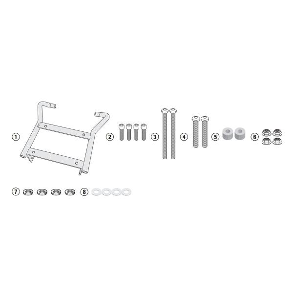 Attacco posteriore bauletto Givi Monokey Monolock Honda CRF250L/RALLY 2017-2020