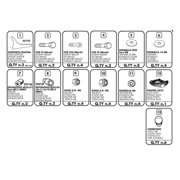 Attacco posteriore bauletto Givi Monokey Suzuki AN400 Burgman 2003-2006