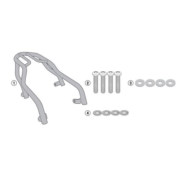 Attacco posteriore bauletto Givi Monokey Monolock Honda CMX500 Rebel 2017-2019