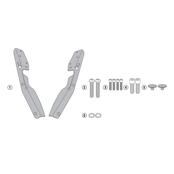 Rear rack Givi top cases Monokey Monolock Honda Forza 350 2023