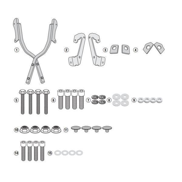 Attacco posteriore bauletto Givi Monolock Honda CB125R 2018-2024