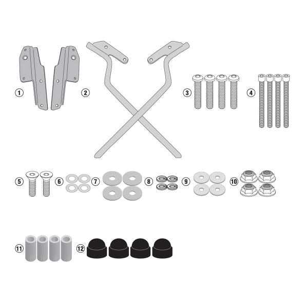 Rear rack Givi top cases Monokey Monolock Honda CRF1100L Africa Twin 2020-2022