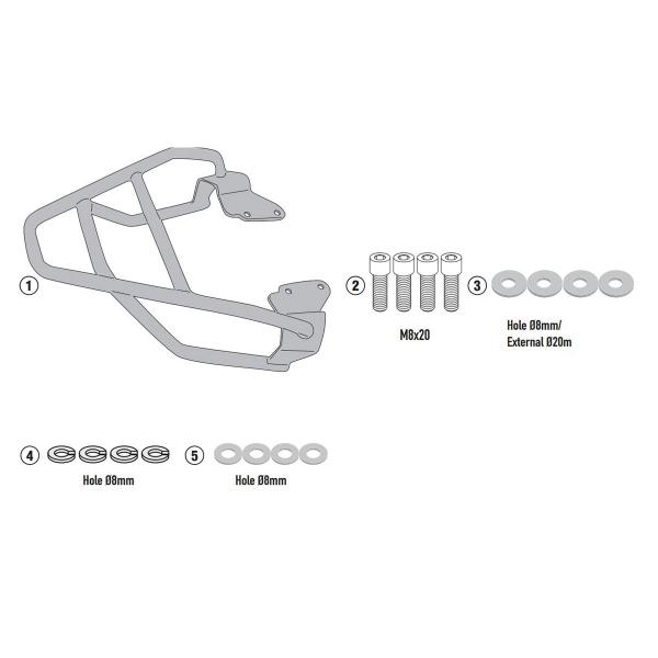 Rear rack Givi top cases Monolock Honda CB125F 2021-2022
