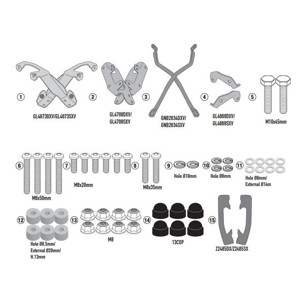 Rear rack Givi top cases Monokey Monolock Honda Forza 350 2021-2022