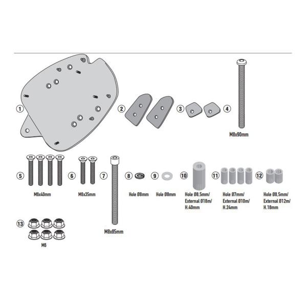 Rear rack Givi top cases Monolock Honda SH350 2021-2023