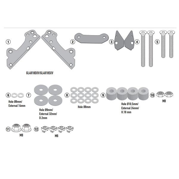 Rear rack Givi top cases Monokey Monolock Honda NC750X 2021-2022