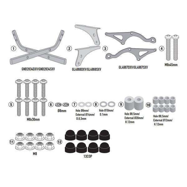 Attacco posteriore bauletto Givi Monolock Honda Super Cub C125 2022