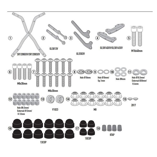 Attacco posteriore bauletto Givi Monokey Monolock Honda CB500 Hornet 2024