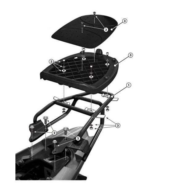 Attacco posteriore bauletto Givi Monolock Honda CBF125 2009-2014