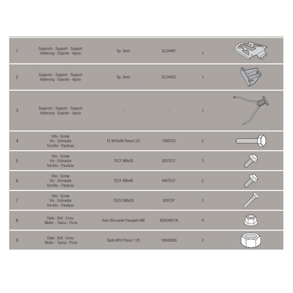 Attacco posteriore bauletto Givi Monolock MBK Skyliner 250 2014