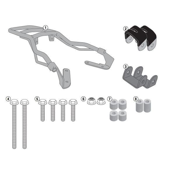 Rear rack Givi top cases Monolock Yamaha Nmax 155 2015-2020