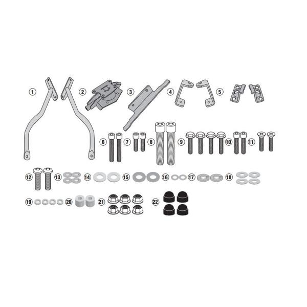 Rear rack Givi top cases Monokey Monolock Yamaha Tracer 900 /GT 2018-2020