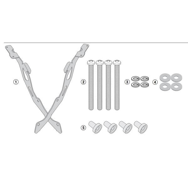 Attacco posteriore bauletto Givi Monokey Monolock Yamaha Niken 900 2019-2022