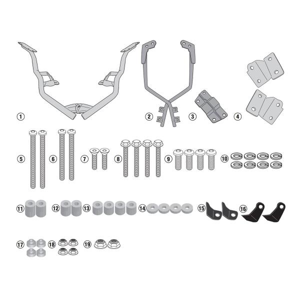 Attacco posteriore bauletto Givi Monokey Monolock Yamaha Tmax 560 2020-2021