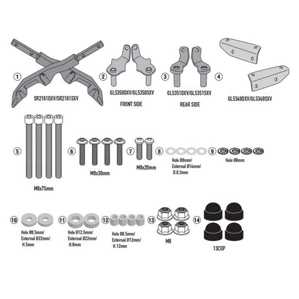 Attacco posteriore bauletto Givi Monokey Monolock Yamaha Tmax 560 2022-2023