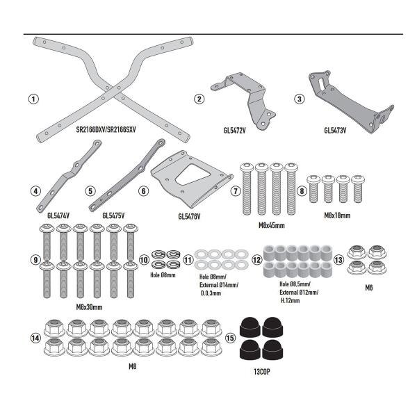Attacco posteriore bauletto Givi Monolock Yamaha MT125 2020-2022