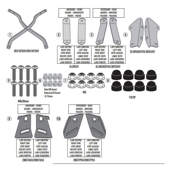 Rear rack Givi top cases Monokey Monolock Yamaha Xmax 125 2023-2024
