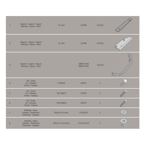 Attacco posteriore bauletto Givi Monokey Monolock Suzuki DL1000 Vstrom 2017-2019
