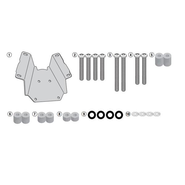 Attacco posteriore bauletto Givi Monokey Monolock Suzuki Burgman 400 2017-2022