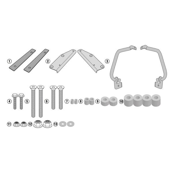 Attacco posteriore bauletto Givi Monokey Monolock Suzuki Vstrom 1050 2020-2021