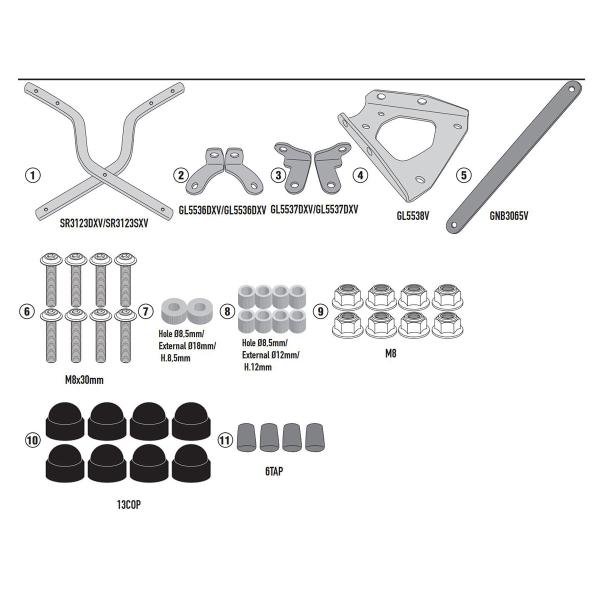 Attacco posteriore bauletto Givi Monolock Suzuki Address 125 2023