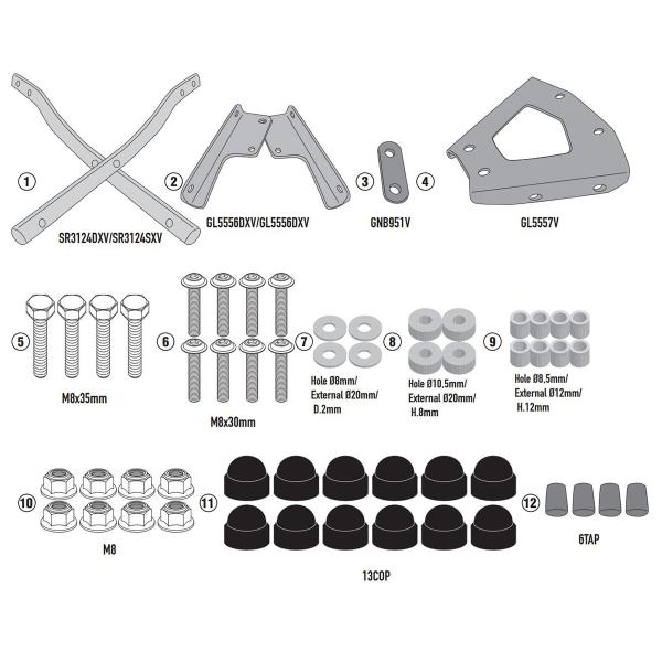 Attacco posteriore bauletto Givi Monolock Suzuki Avenis 125 2023-2024