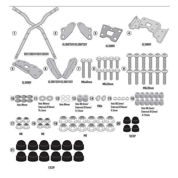 Rear rack Givi top cases Monolock Suzuki GSX8S 2023-2024