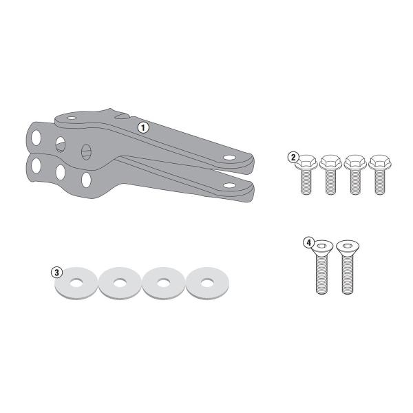 Attacco posteriore bauletto Givi Monokey Monolock Kawasaki Versys 650 2015-2021