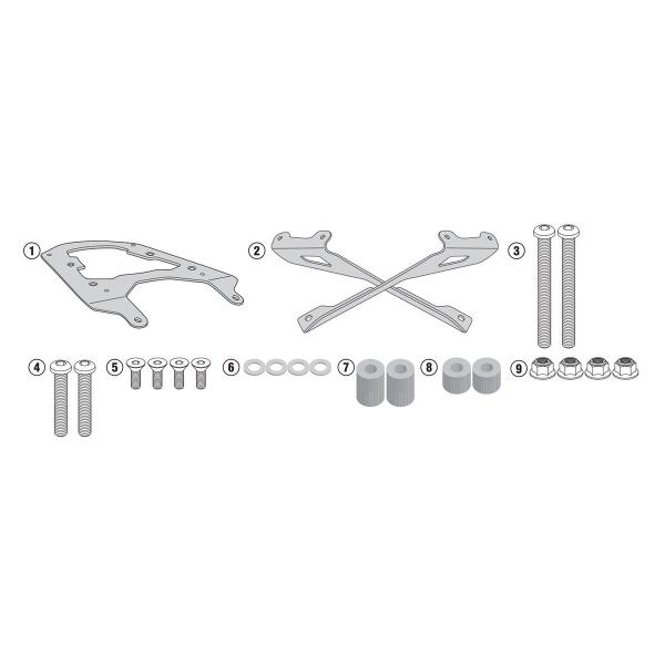 Attacco posteriore bauletto Givi Monokey Monolock BMW C650 Sport 2016-2020